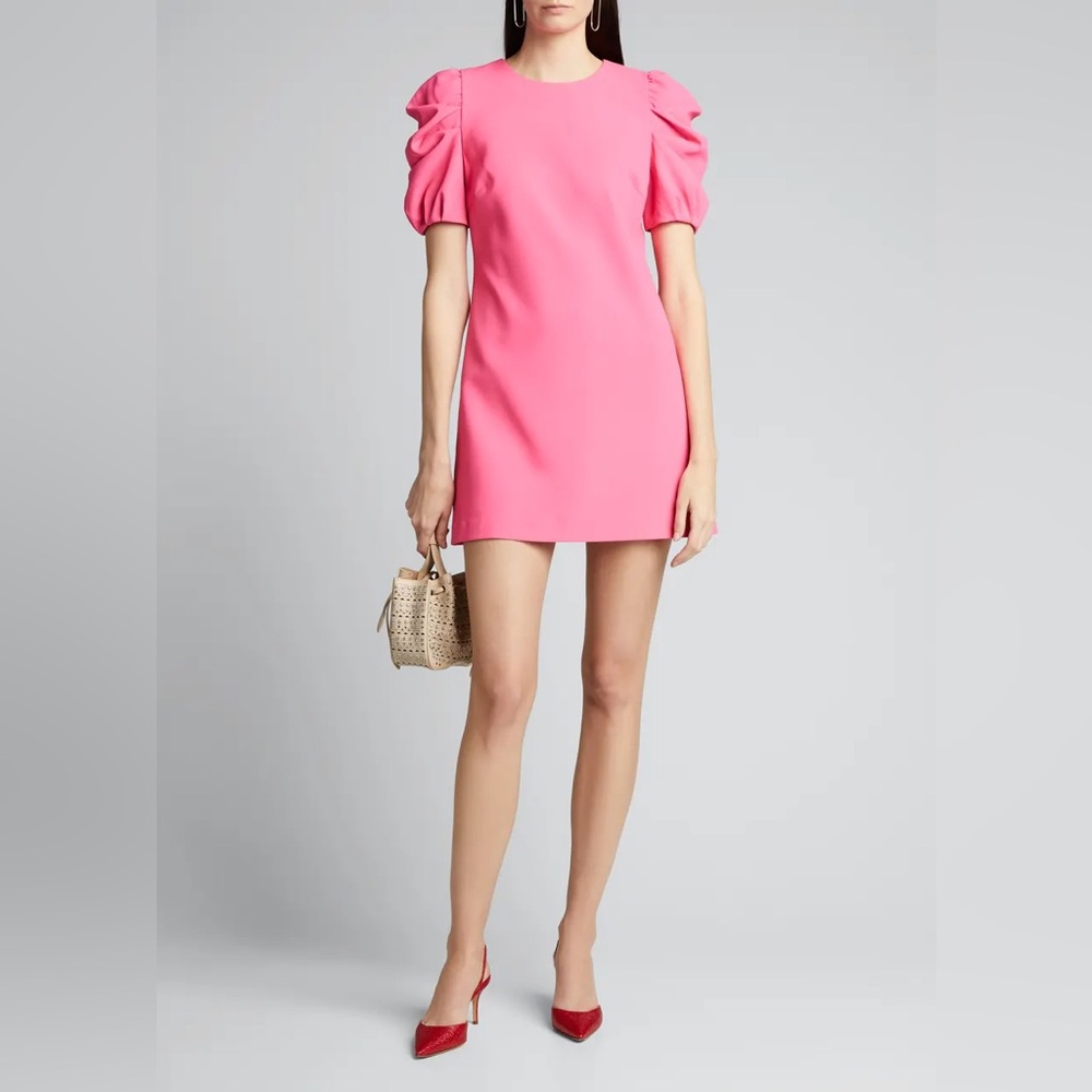 ALICE + OLIVIA - Hanita Puff
Sleeve Shift Dress / Size 6 / Blue